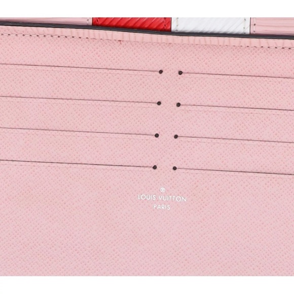Louis Vuitton Felicie Pochette Limited Edition Pink Red White Stripe Epi Leather - Picture 5 of 12